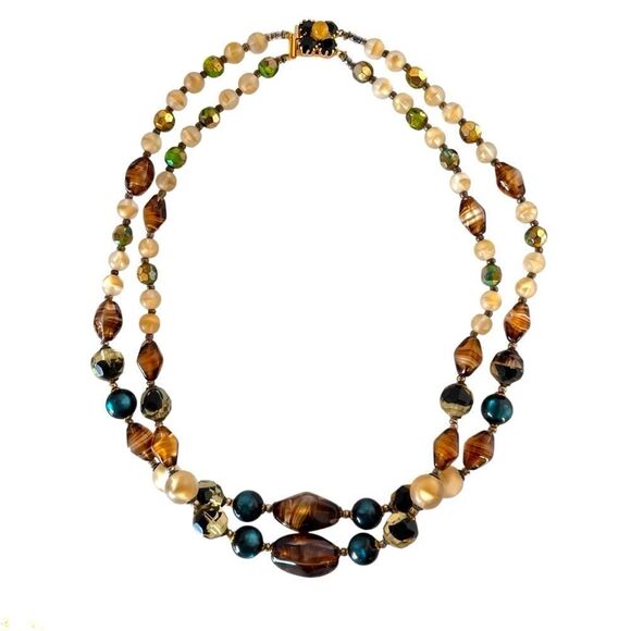 Vintage Austrian Crystal Beaded Necklace - Picture 3 of 4